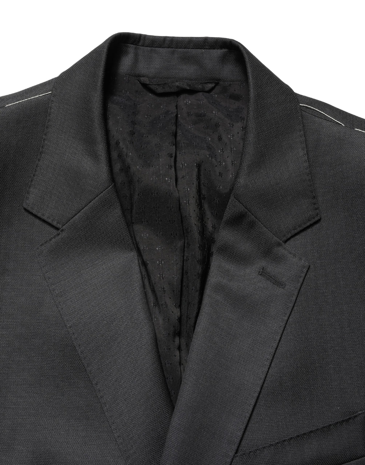 Dolce & Gabbana Black Wool 2 Buttons Formal 2 Piece Men's Suit (Pre-Owned)