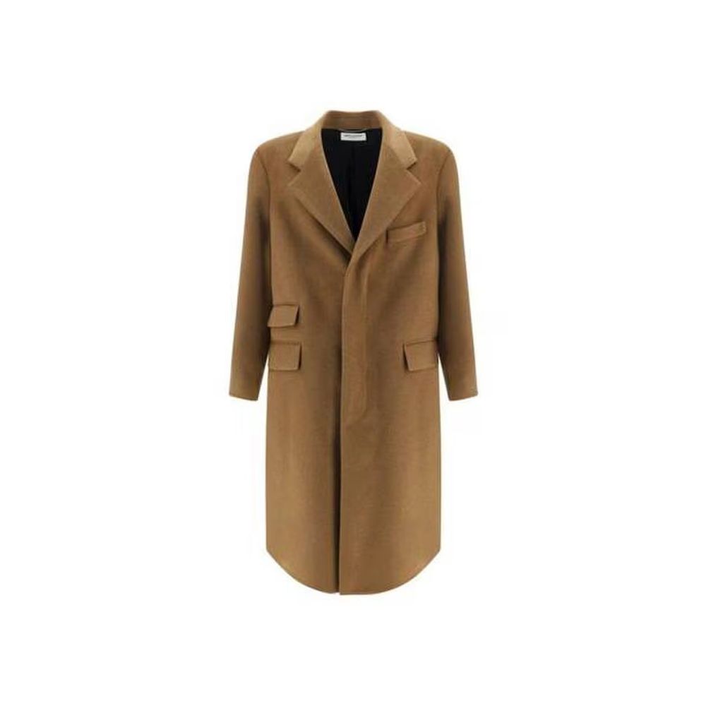 Saint Laurent Brown Wool Men's Coat