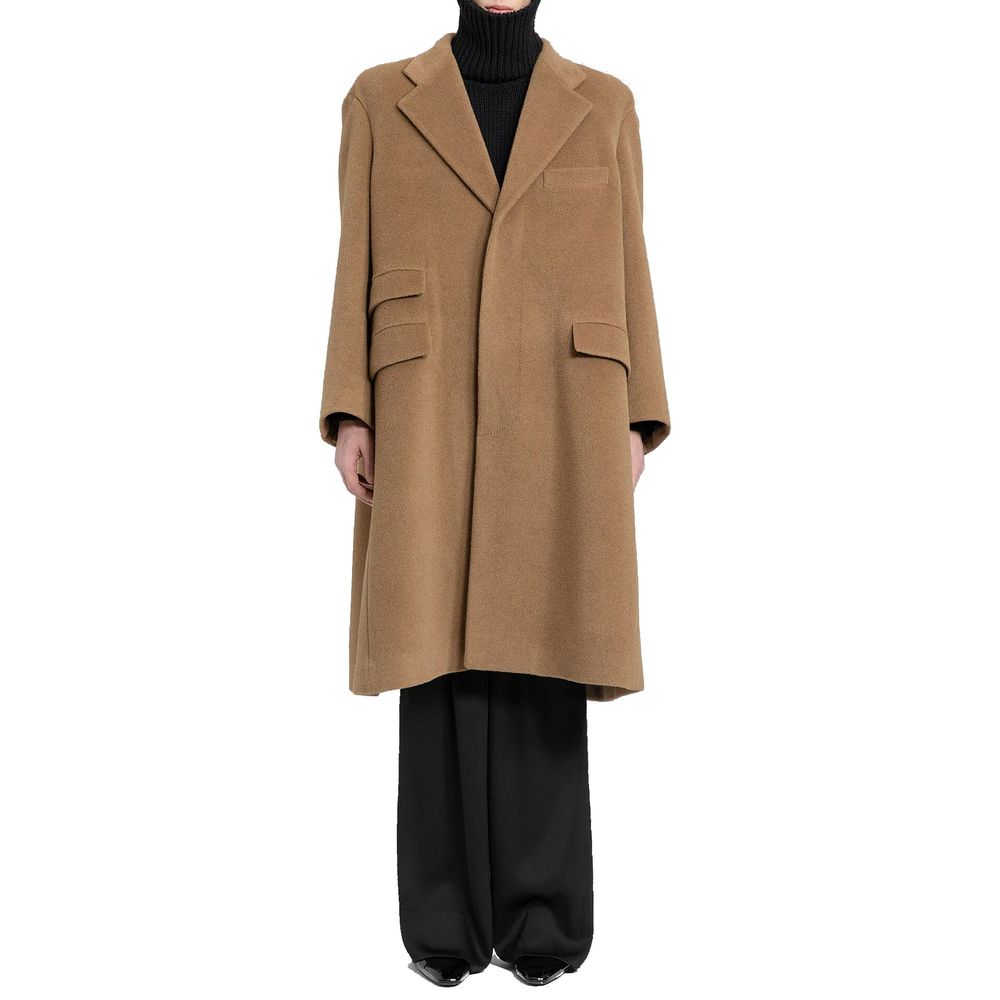 Saint Laurent Brown Wool Men's Coat