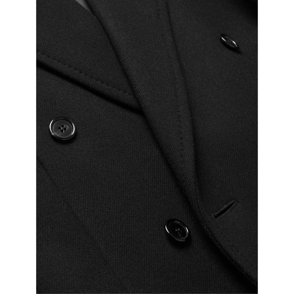 Saint Laurent Black Wool Men's Coat