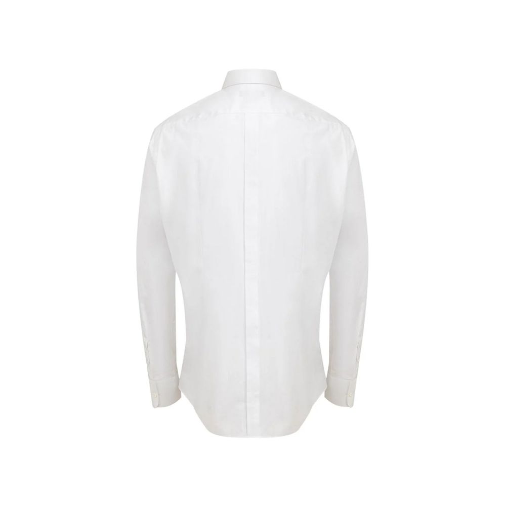 Dolce & Gabbana White Cotton Dress Men's Shirt