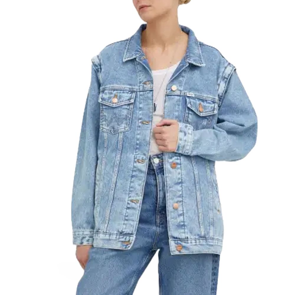 Amiri Blue Cotton Denim Women's Jacket