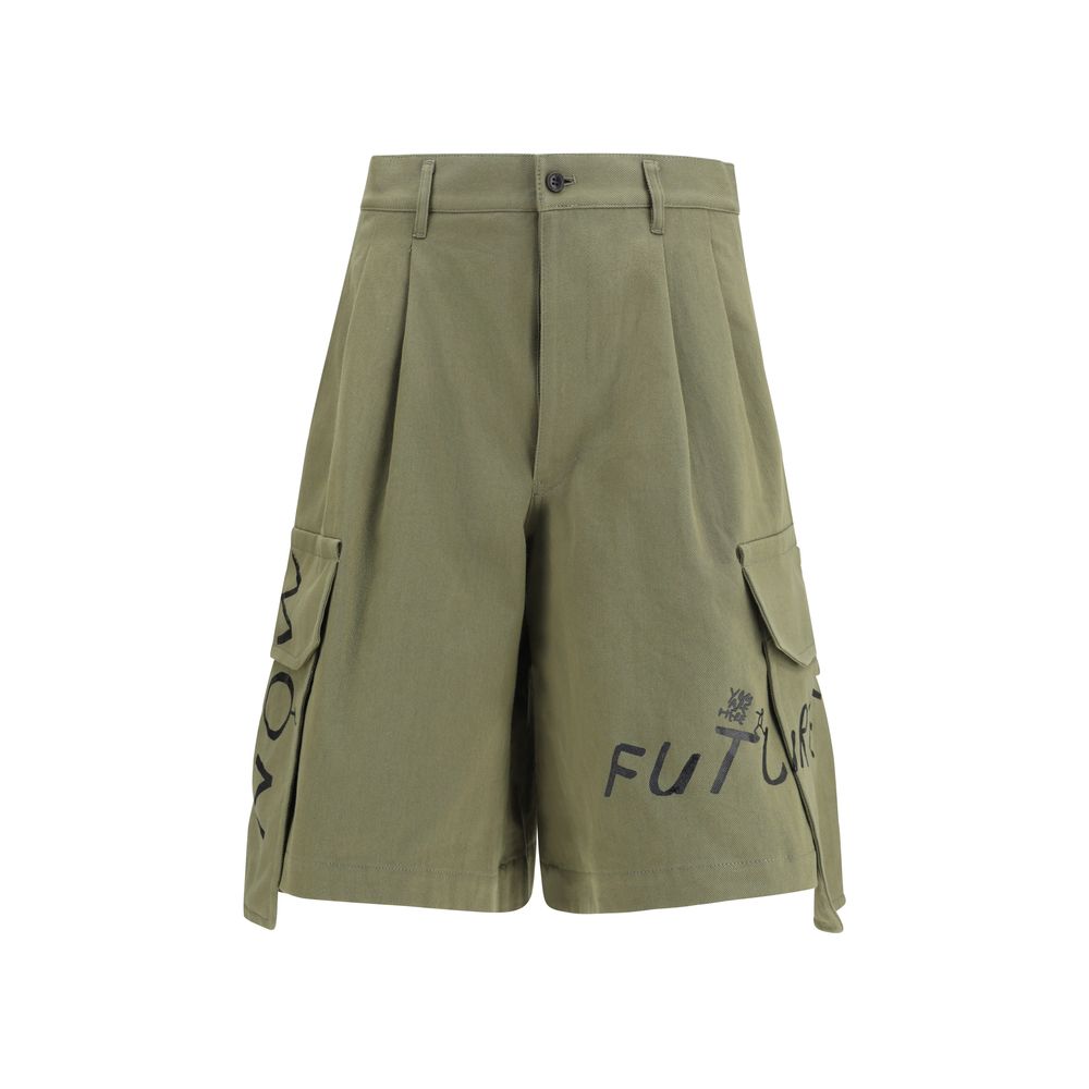 Comme Des Garçons Bicolor Cotton Bermuda Men's Shorts