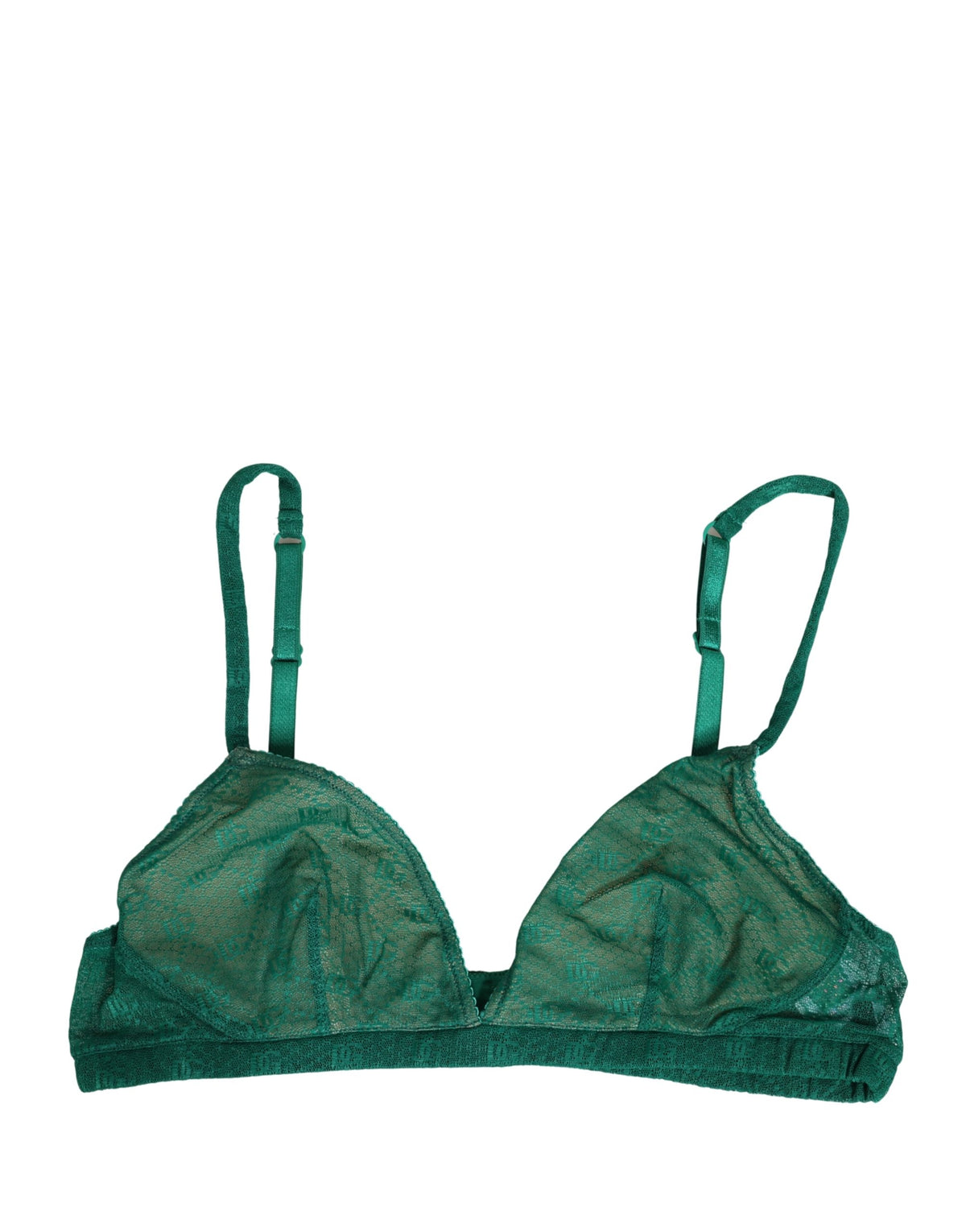 Dolce & Gabbana Green Nylon Stretch Soft Cup Brassiere Women's Underwear