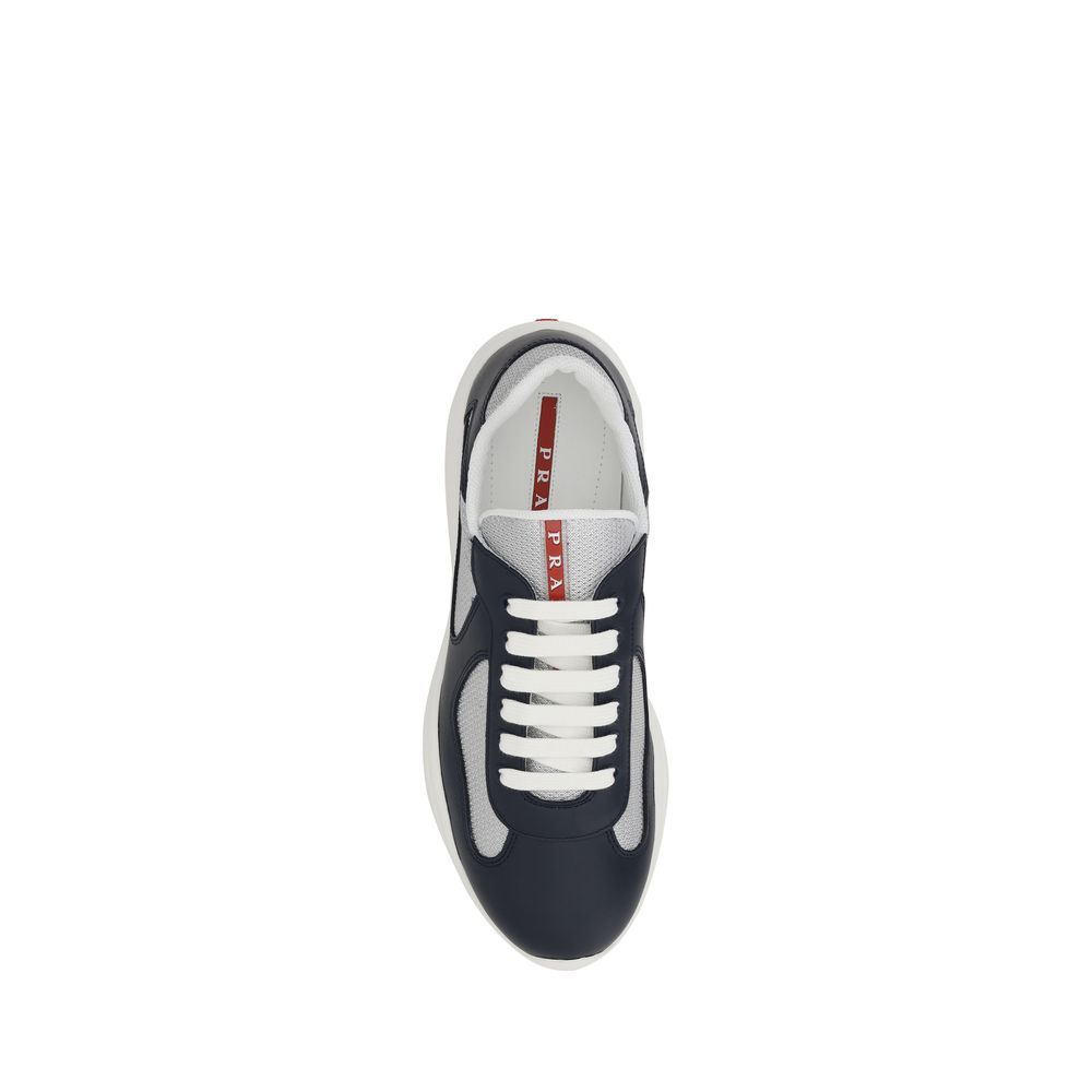 Prada Blue Polyamide Athletic Men's Sneakers