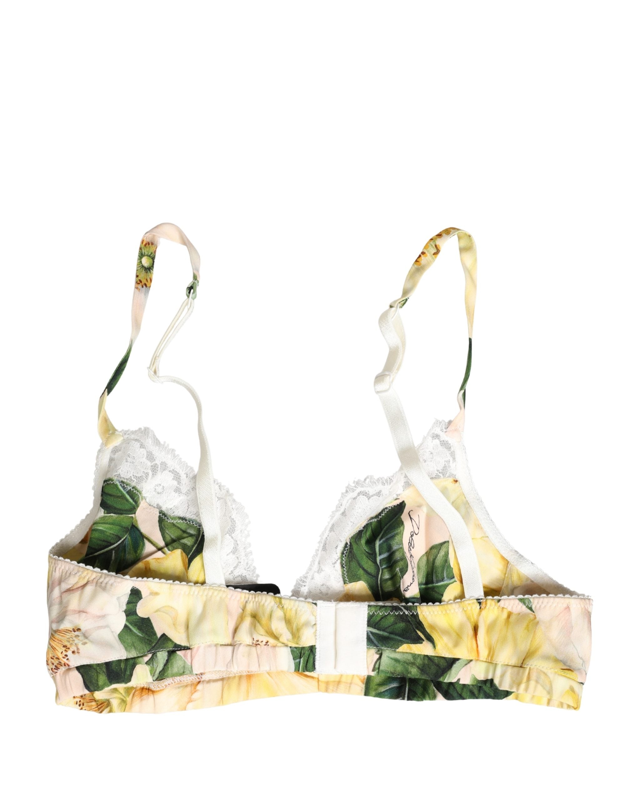 Dolce & Gabbana Multicolor Floral Print Soft Cup Bra Women's Underwear