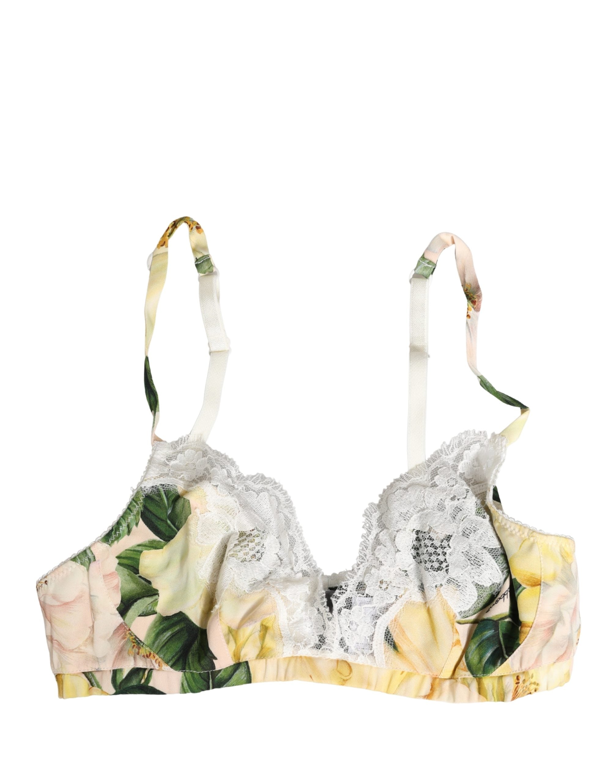 Dolce & Gabbana Multicolor Floral Print Soft Cup Bra Women's Underwear