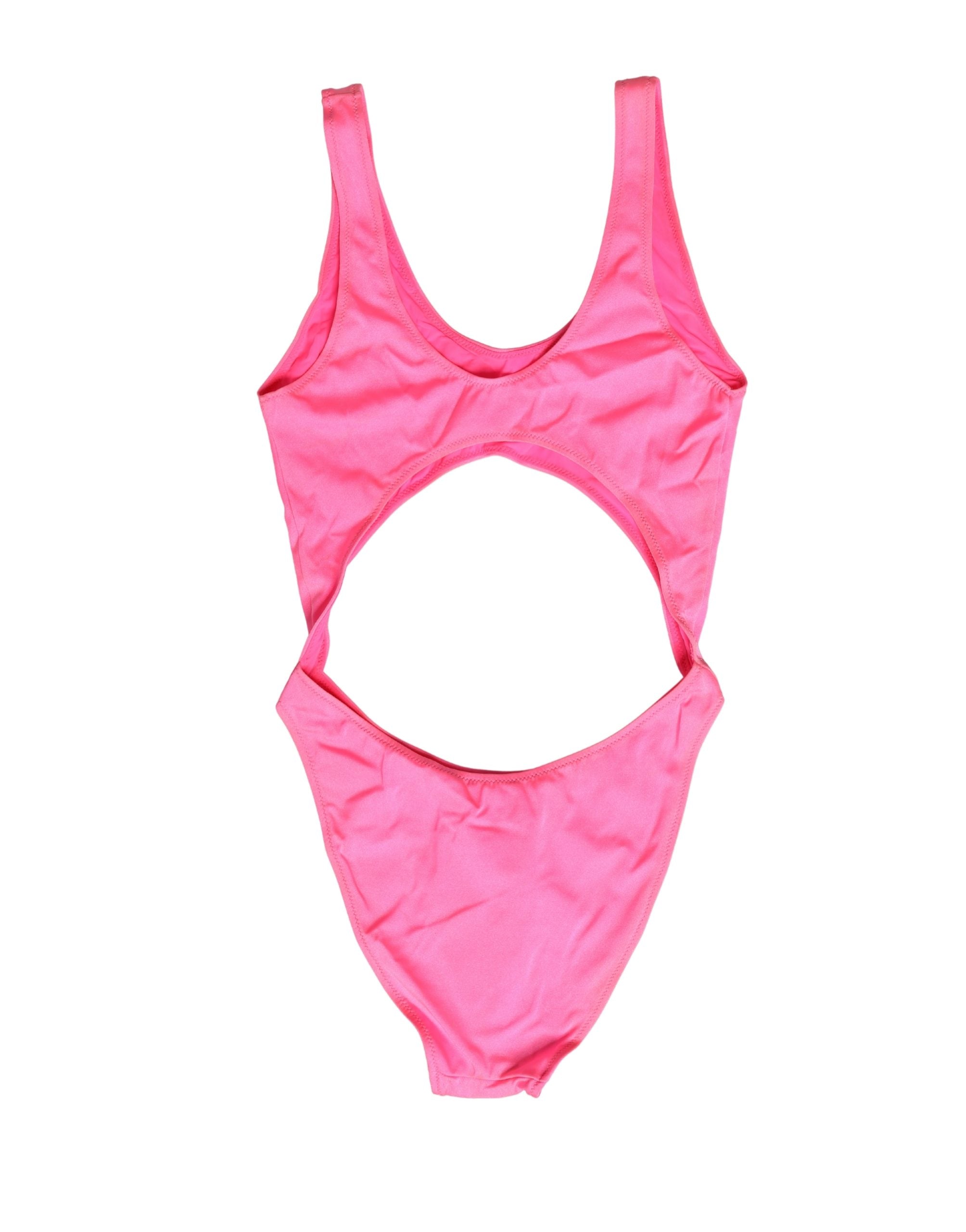 Dolce & Gabbana Pink Cut-Out High Leg One Piece Swimsuit Women's Swimwear