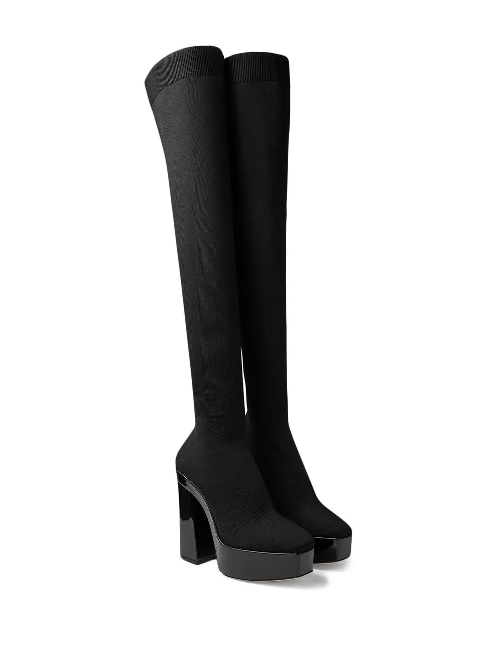 Jimmy Choo Black Fabric Over The Women's Knee
