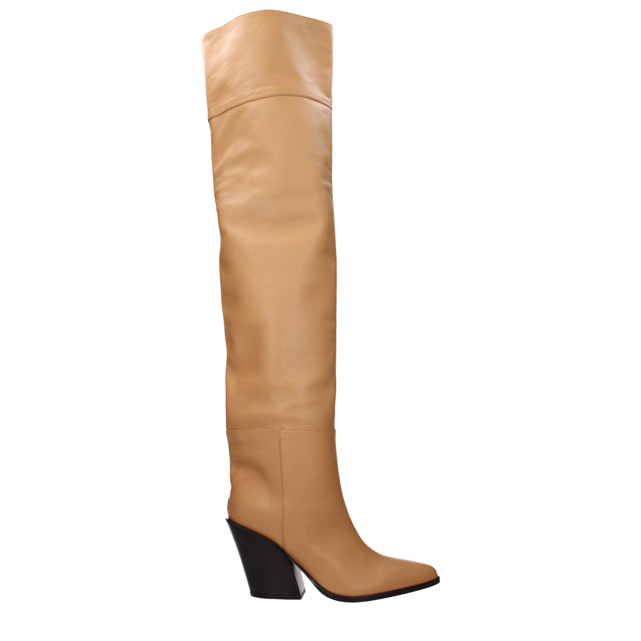 Jimmy Choo Beige Leather Ankle Women's Boots