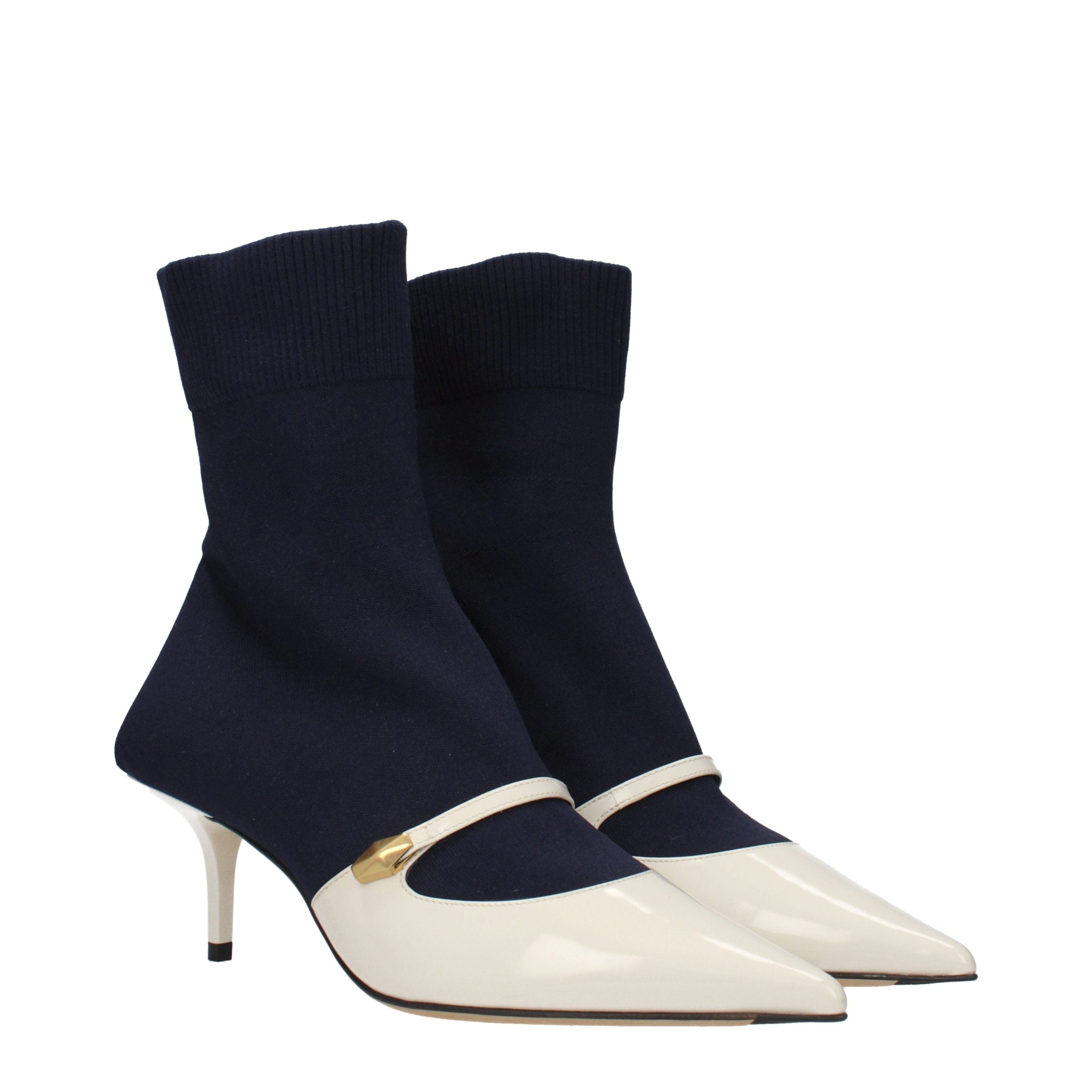 Jimmy Choo Blue Fabric Ankle Women's Boots