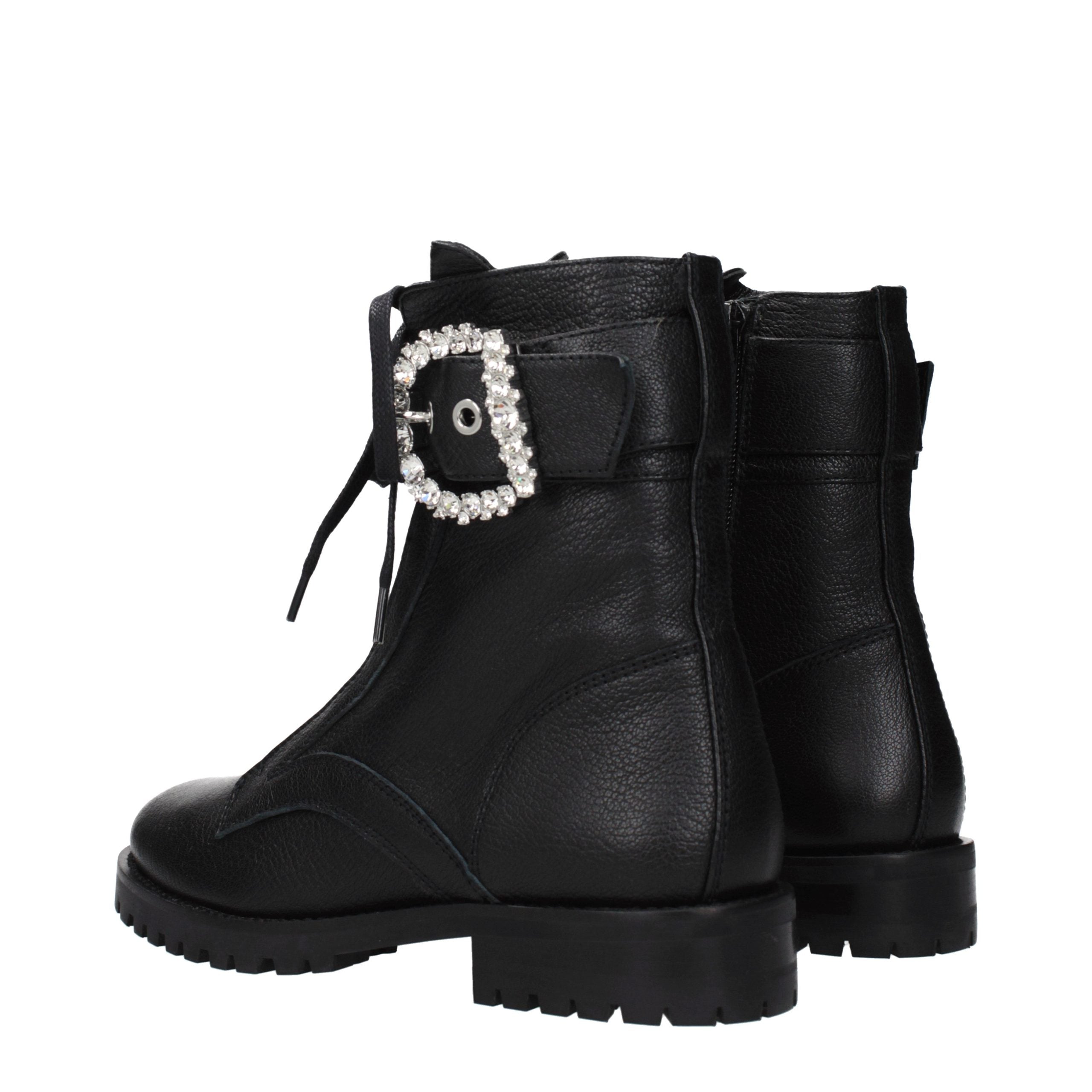 Jimmy Choo Black Leather Ankle Women's Boots