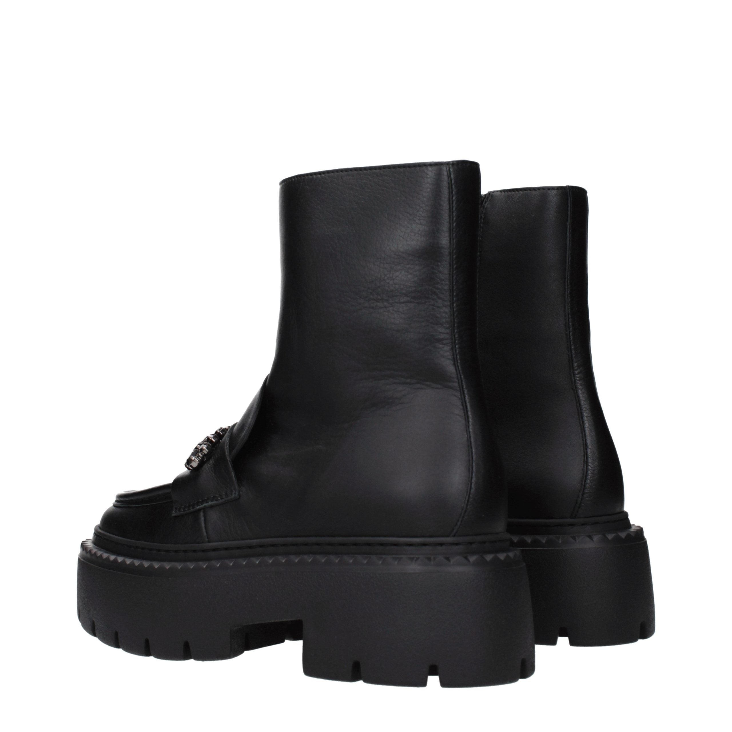 Jimmy Choo Black Leather Ankle Women's Boots