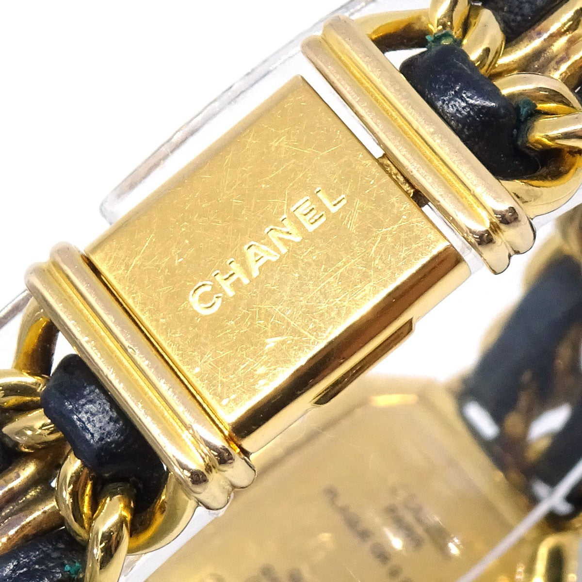 Chanel Premiere Rock Quartz Plated Metal And Leather Watch (Pre-Owned)
