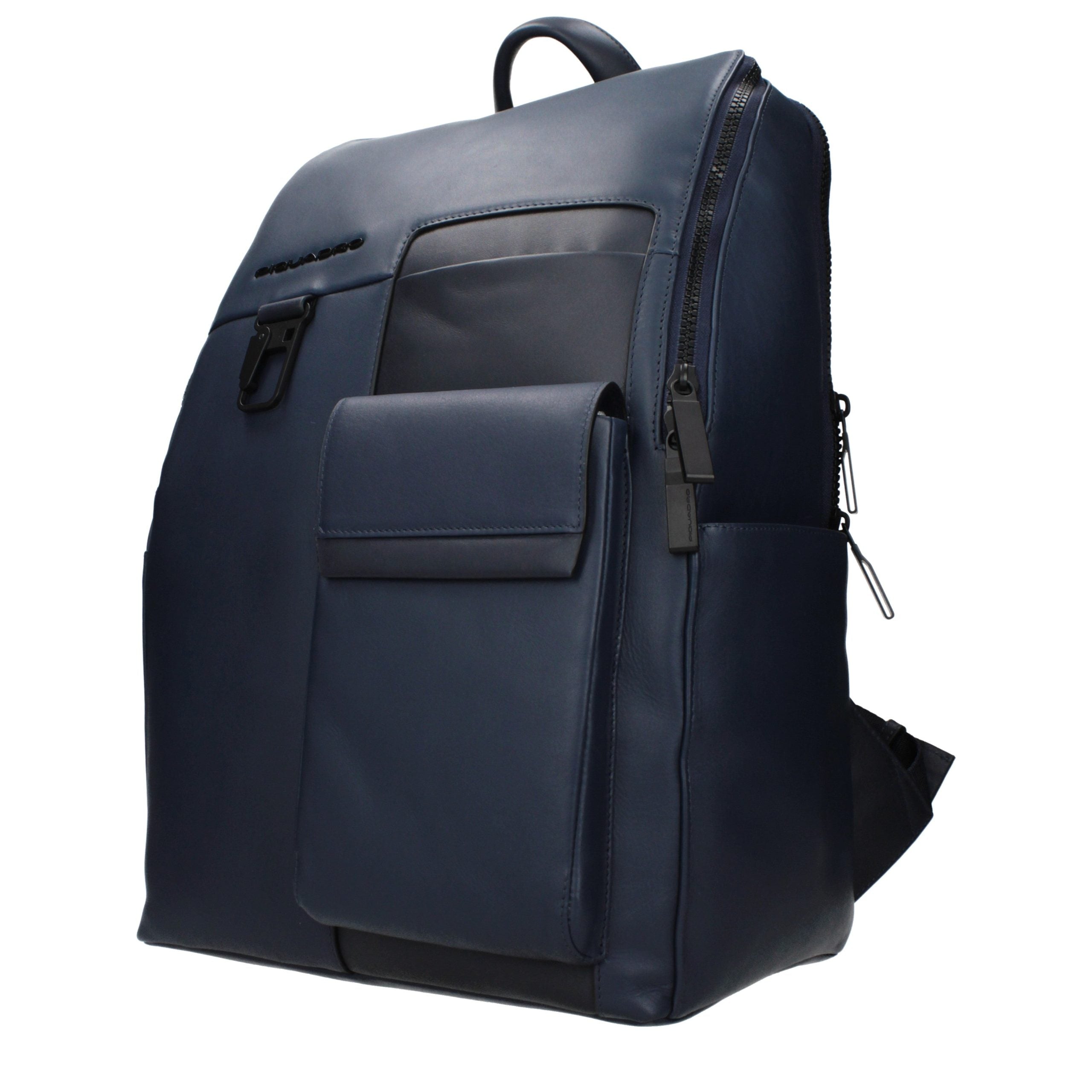 Piquadro Blue Leather Men's Backpack