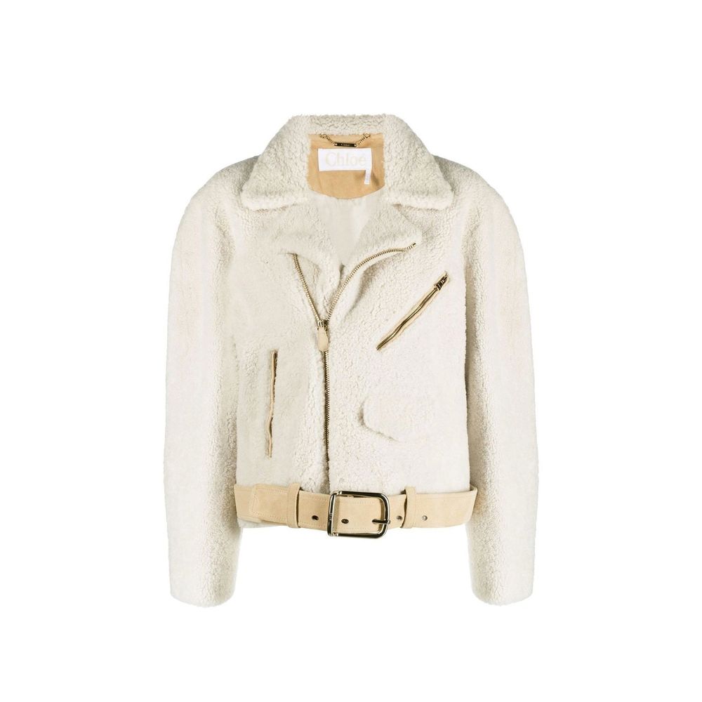 Chloé Beige Polyester Full-Length Women's Jacket