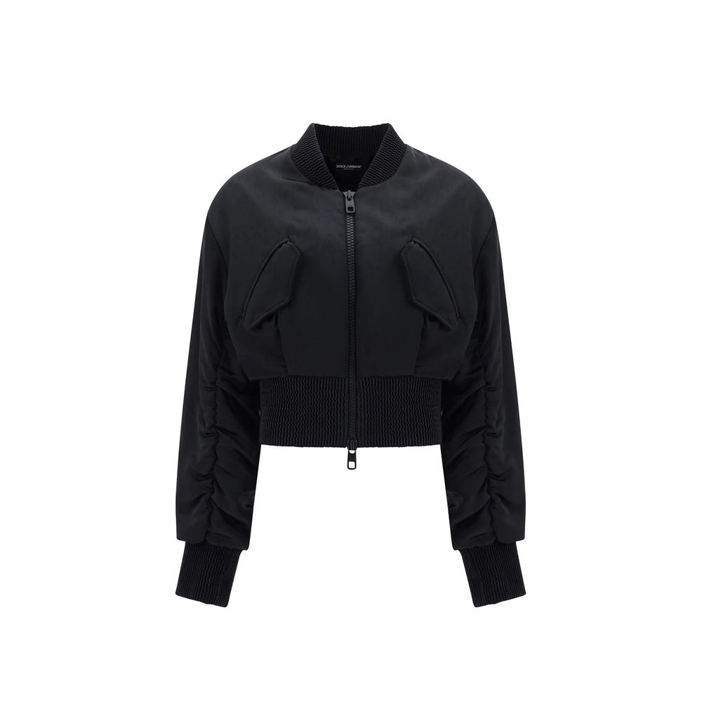 Dolce & Gabbana Black Acetate Women's Bomber