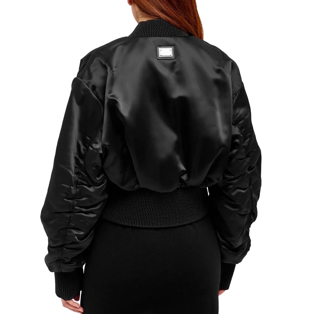 Dolce & Gabbana Black Acetate Women's Bomber