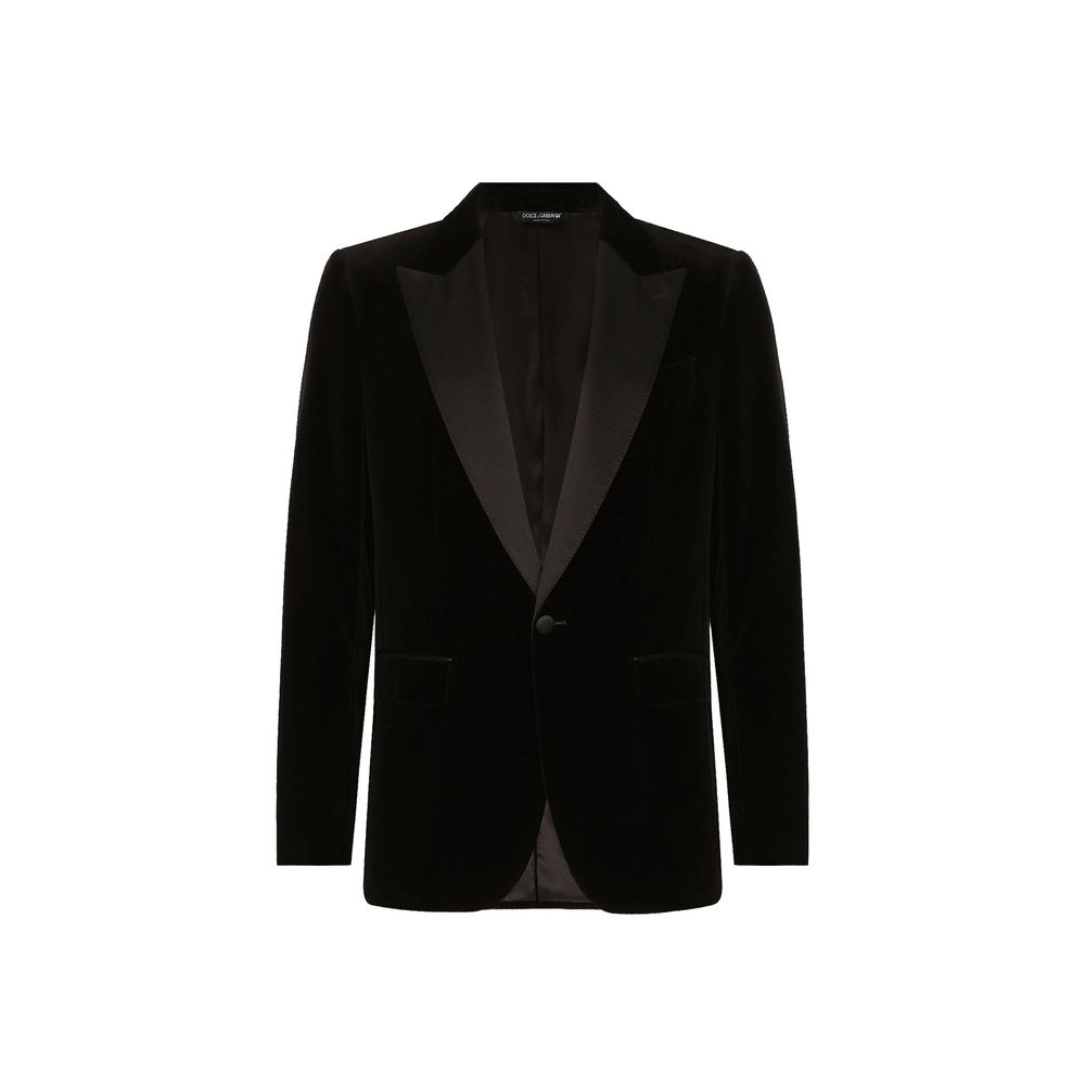 Dolce & Gabbana Black Cotton Men's Blazer