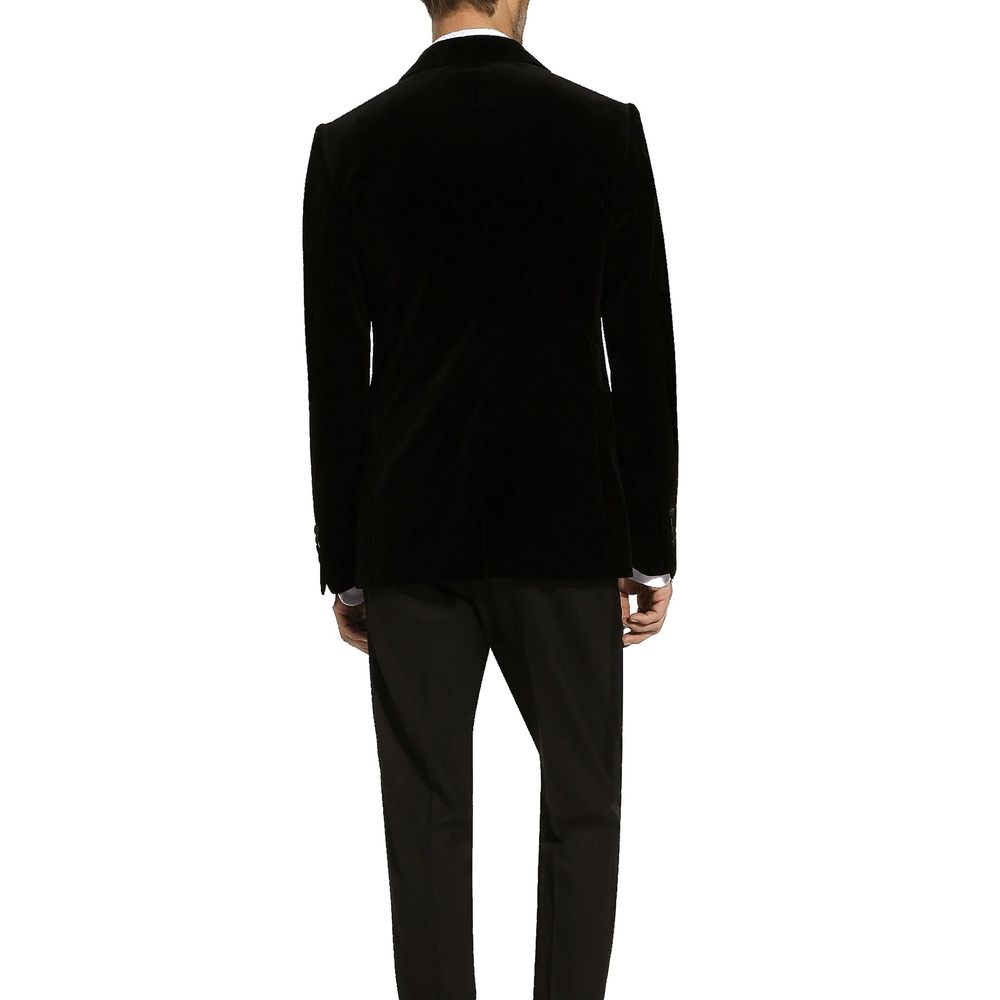 Dolce & Gabbana Black Cotton Men's Blazer