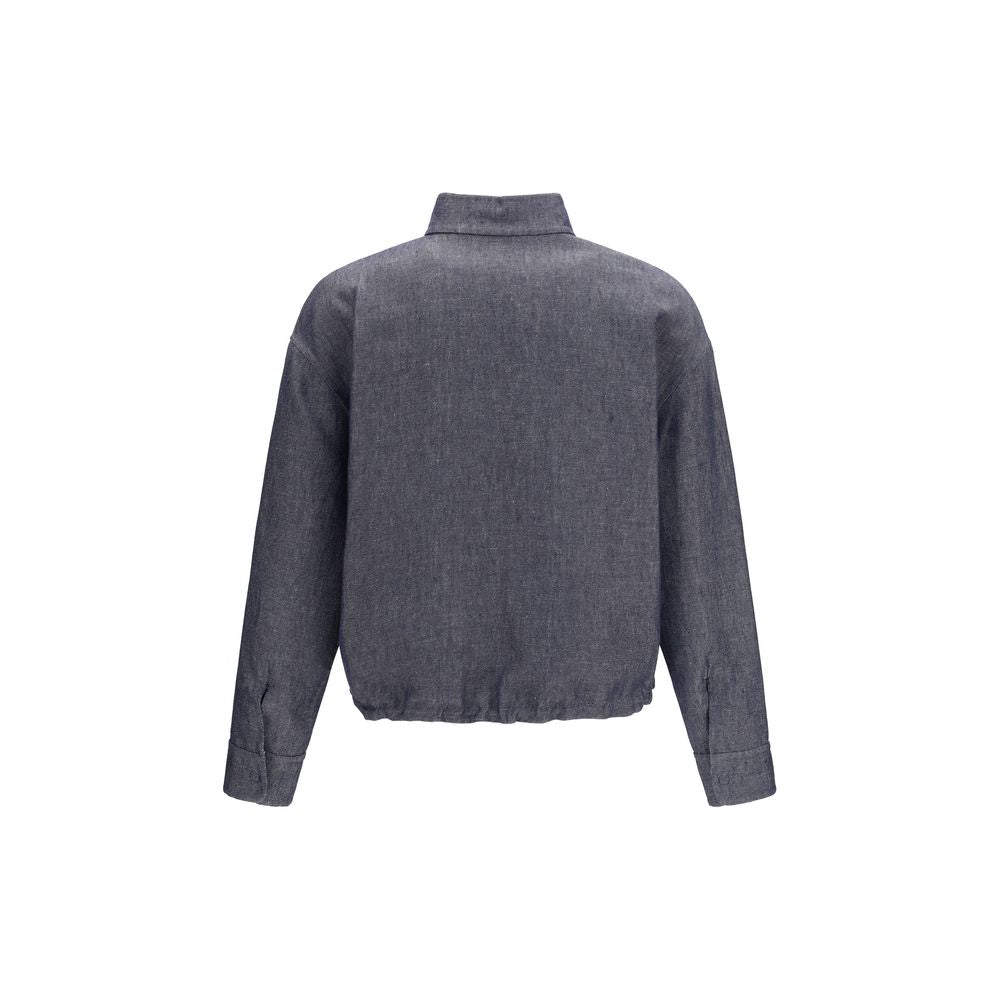 Fendi Blue Linen Denim Men's Jacket