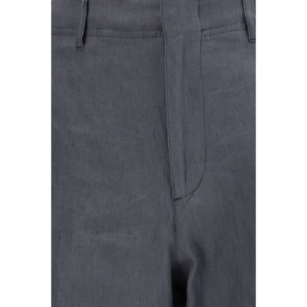 Lardini Gray Linen Cargo Men's Pants