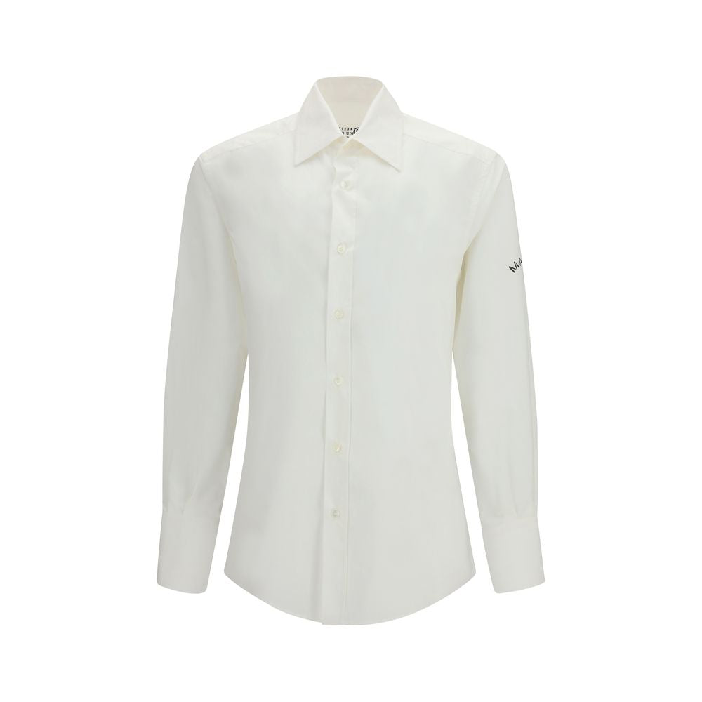 MM6 White Cotton Dress Men's Shirt