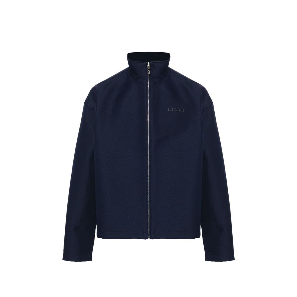 Gucci Blue Marabou Full-Length Men's Jacket