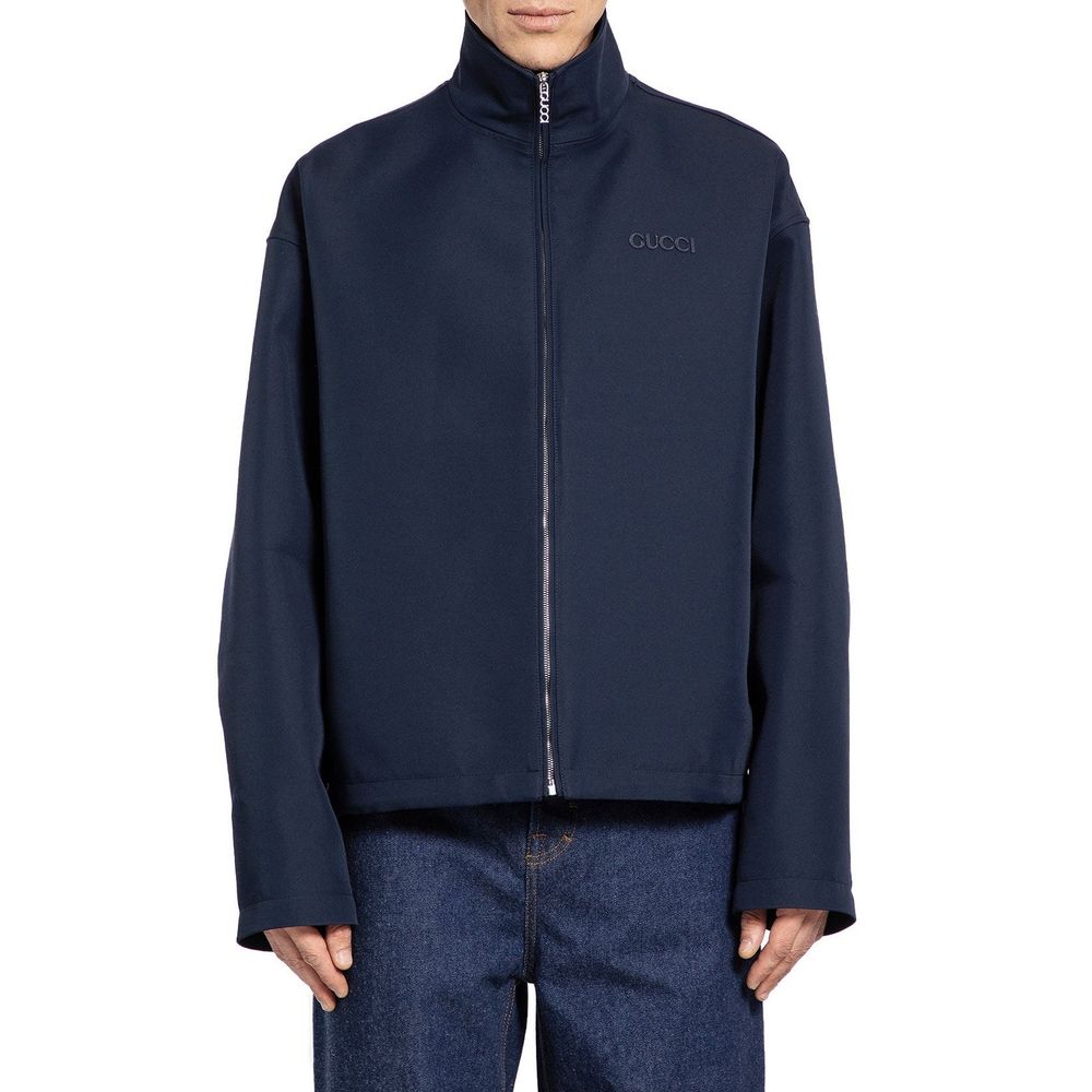 Gucci Blue Marabou Full-Length Men's Jacket