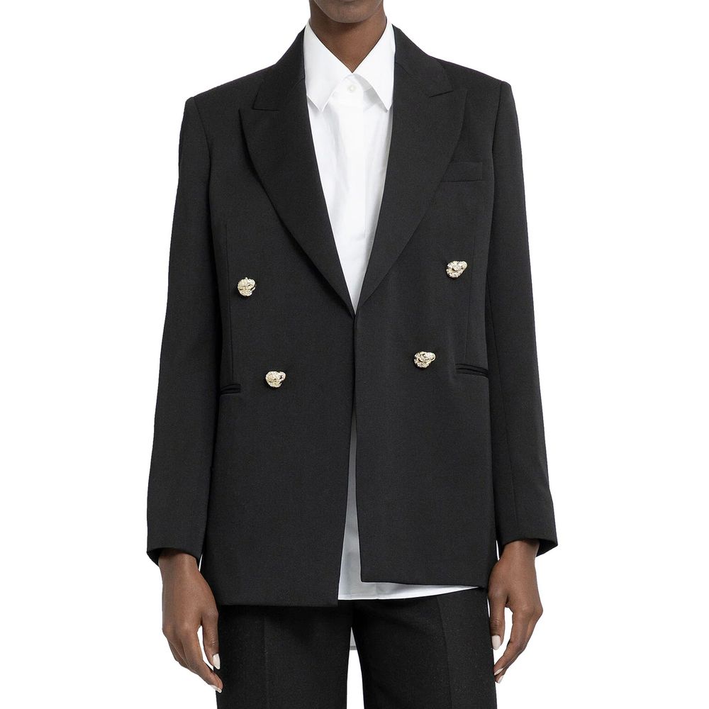 Lanvin Black Virgin Wool Women's Blazer