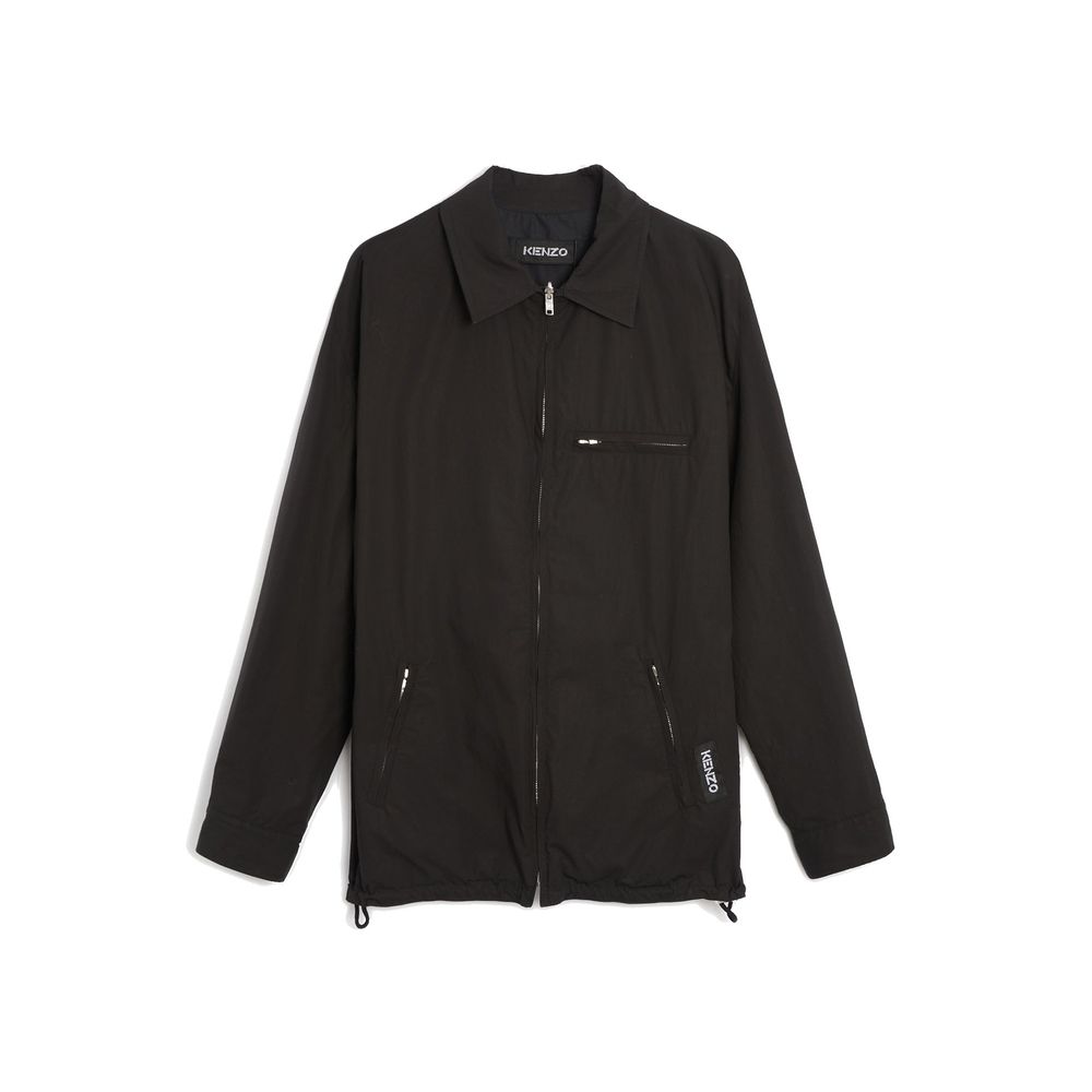 Kenzo Black Cotton Full-Length Men's Jacket