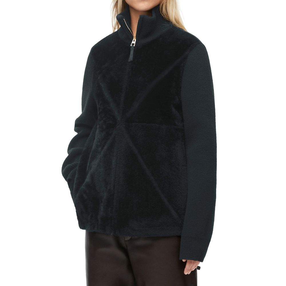 Loewe Black Lamb Fur Full-Length Women's Jacket