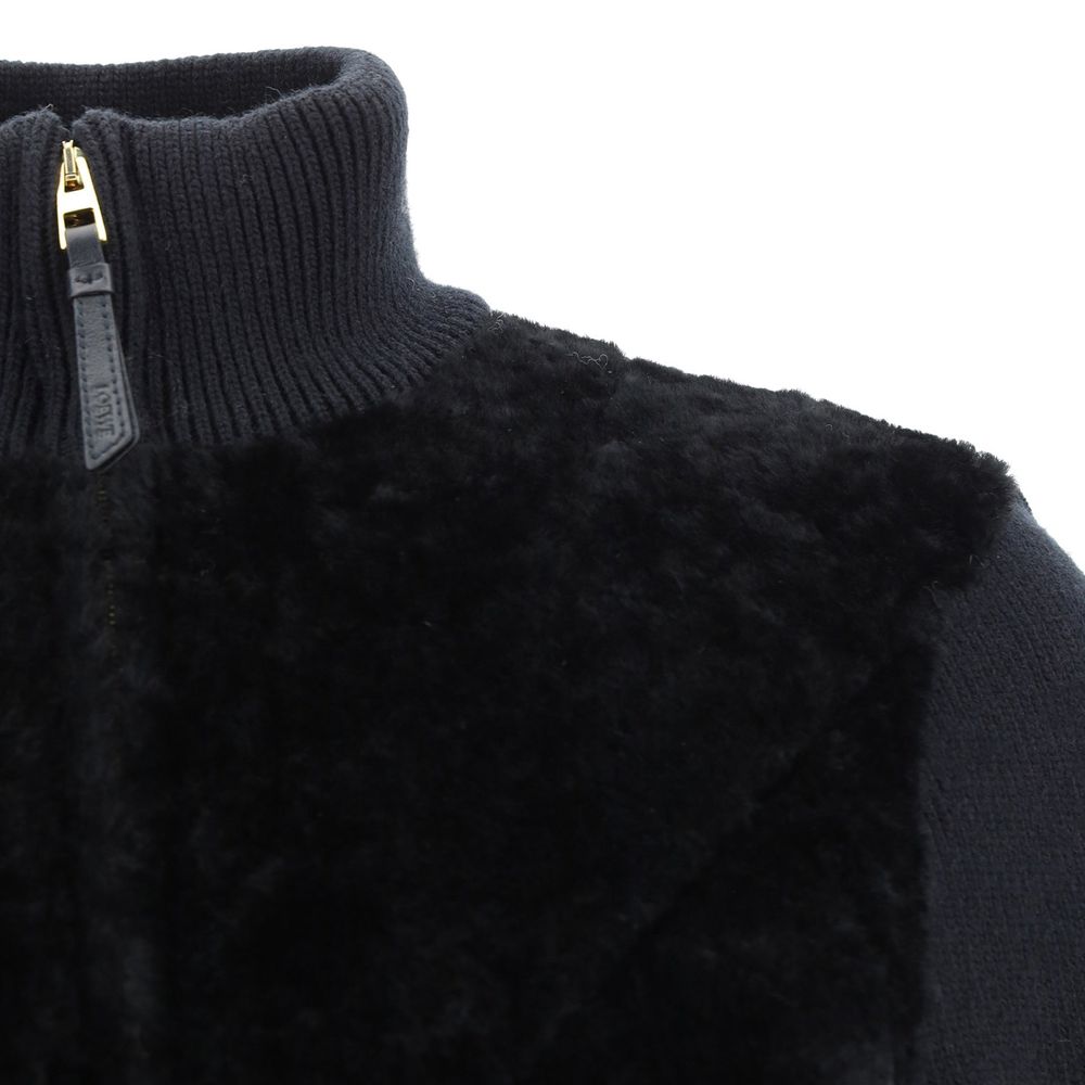 Loewe Black Lamb Fur Full-Length Women's Jacket