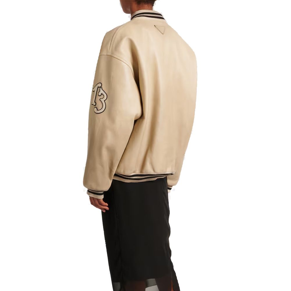 Prada Beige Calfskin Women's Bomber