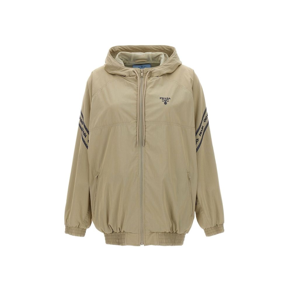 Prada Beige Cotton Full-Length Women's Jacket