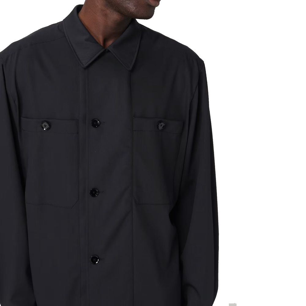 Lemaire Black Virgin Wool Men's Coat