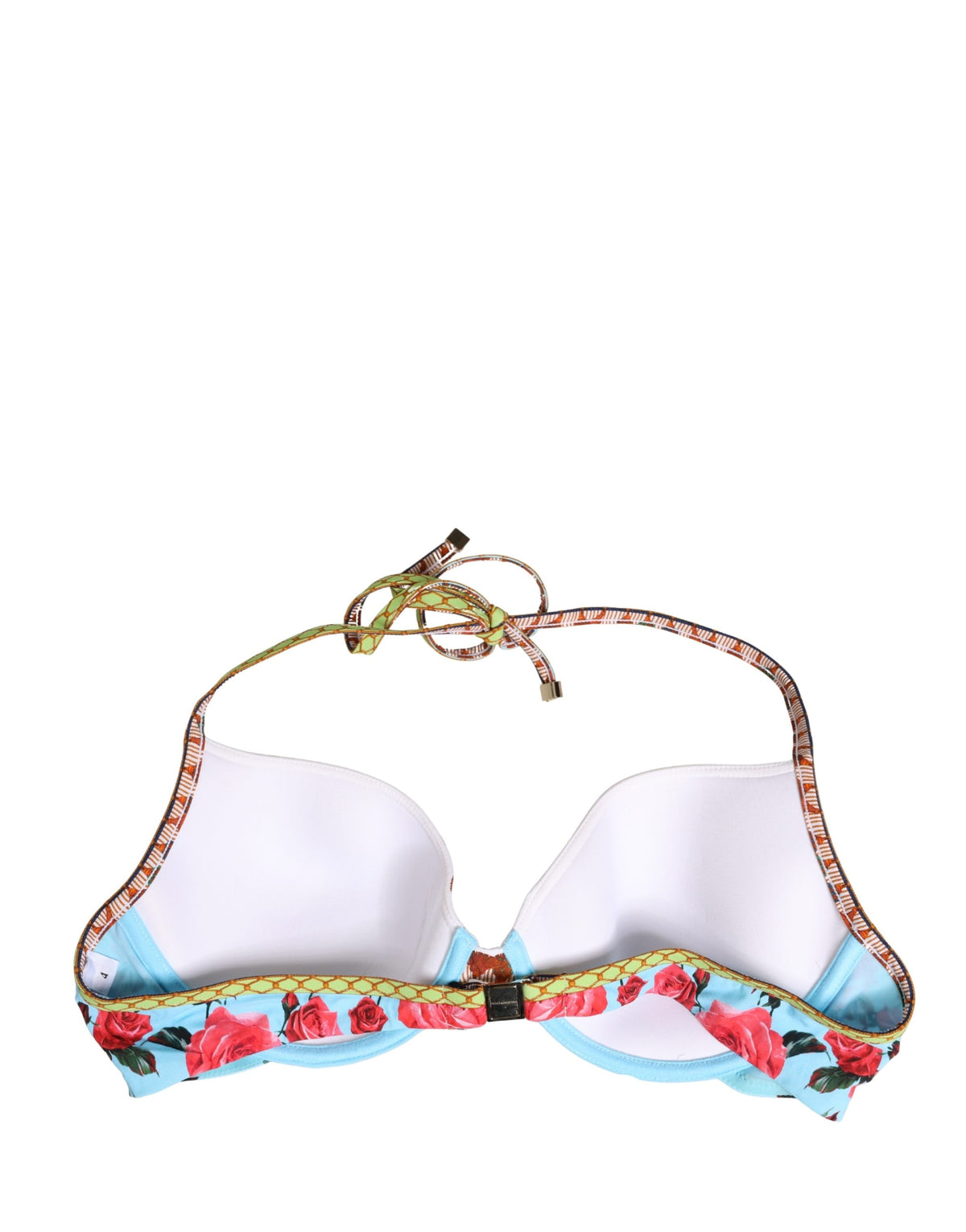 Dolce & Gabbana Multicolor Floral Print Halter Bikini Top Women's Swimwear