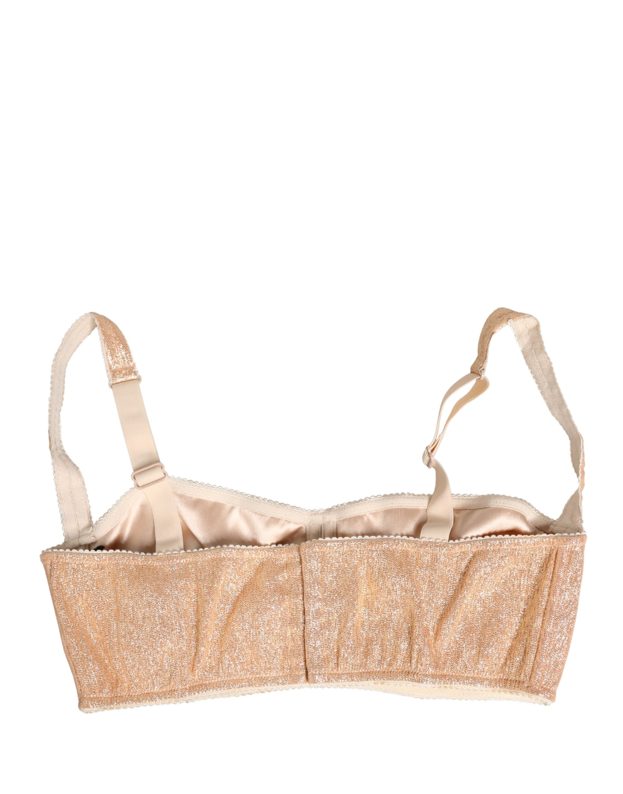 Dolce & Gabbana Beige Semi-Pad Underwire Balconette Bra Women's Underwear
