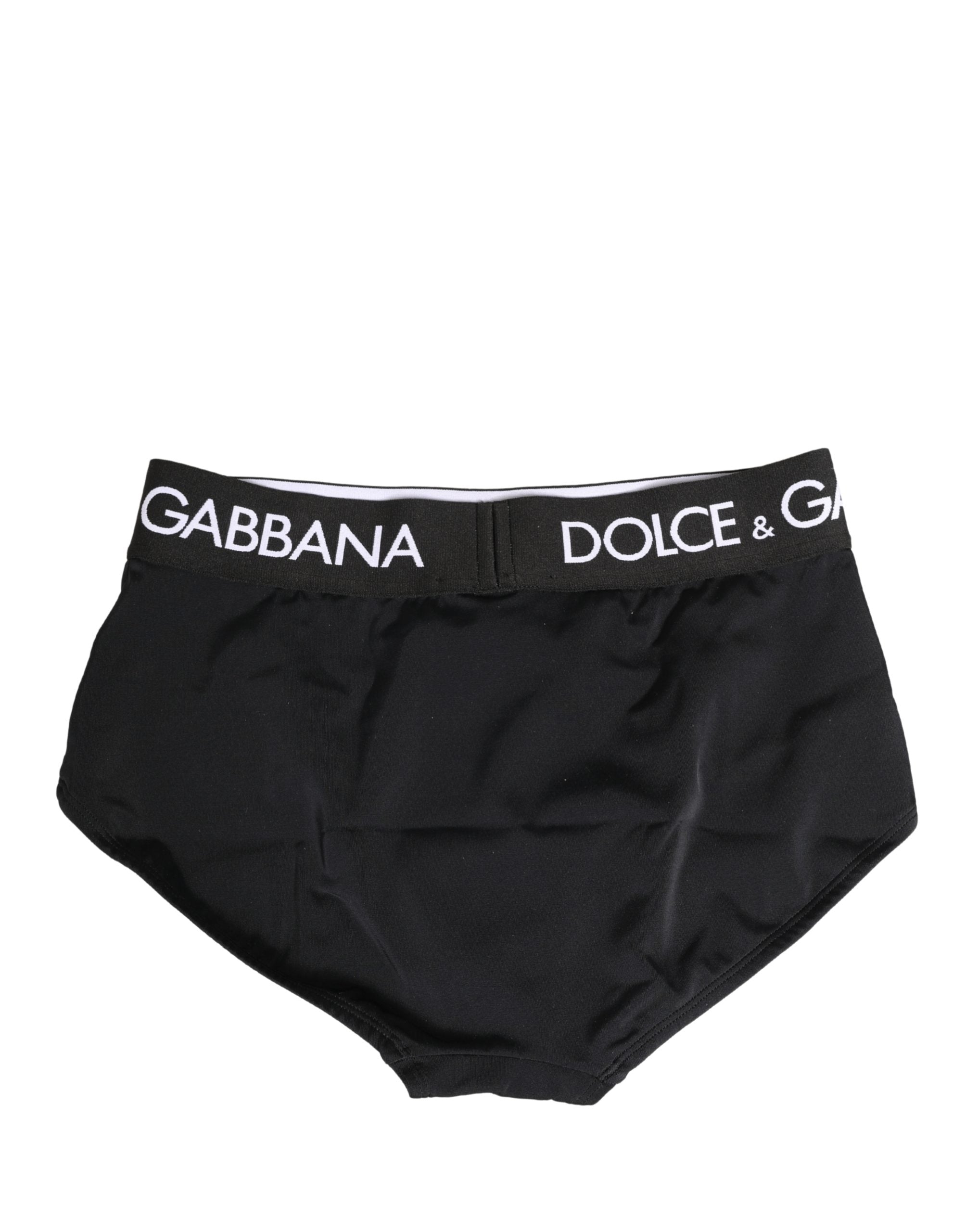 Dolce & Gabbana Black Logo Waistband Coulotte Panty Women's Underwear