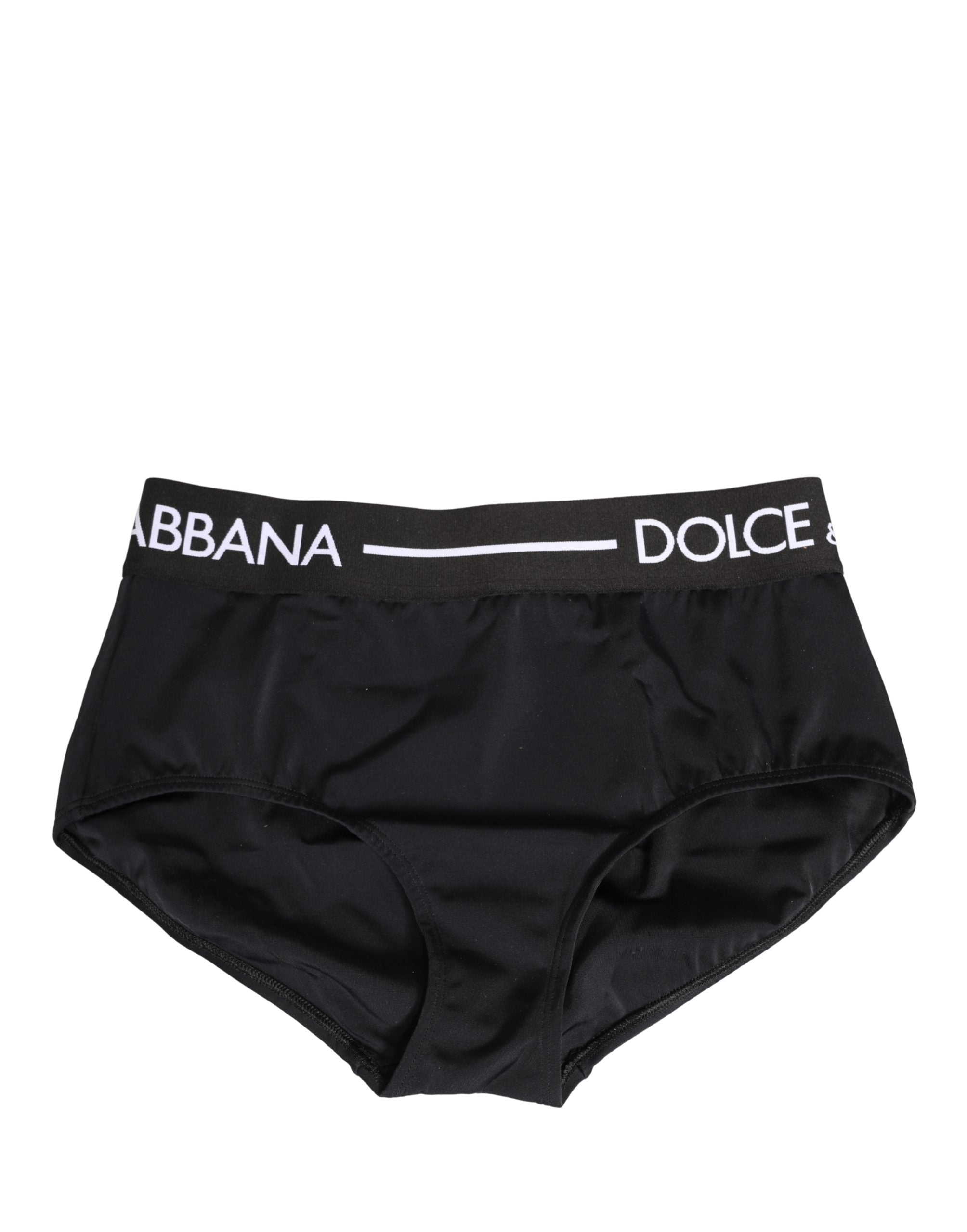 Dolce & Gabbana Black Logo Waistband Coulotte Panty Women's Underwear