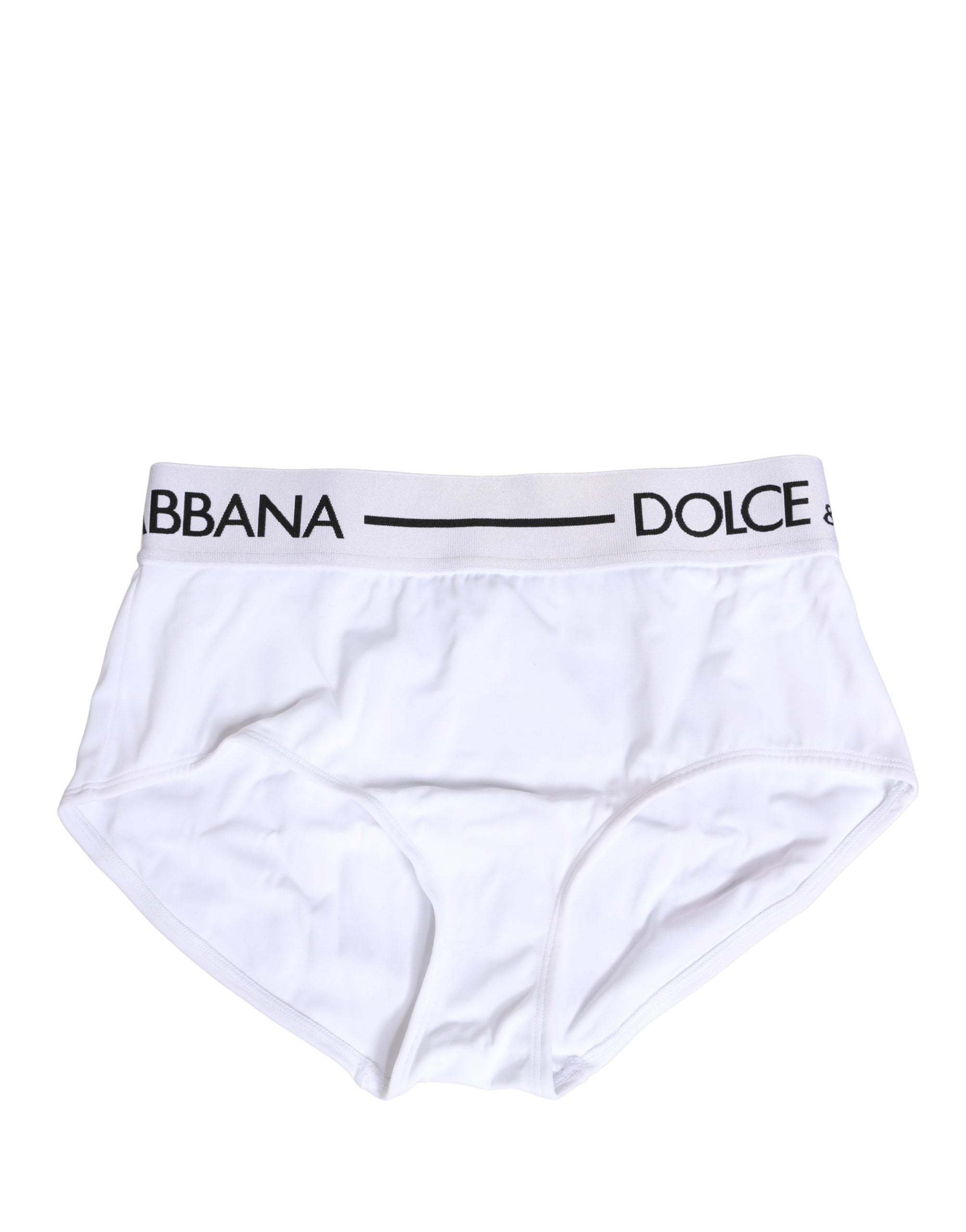 Dolce & Gabbana White Nylon Logo Waistband Panty Women's Underwear