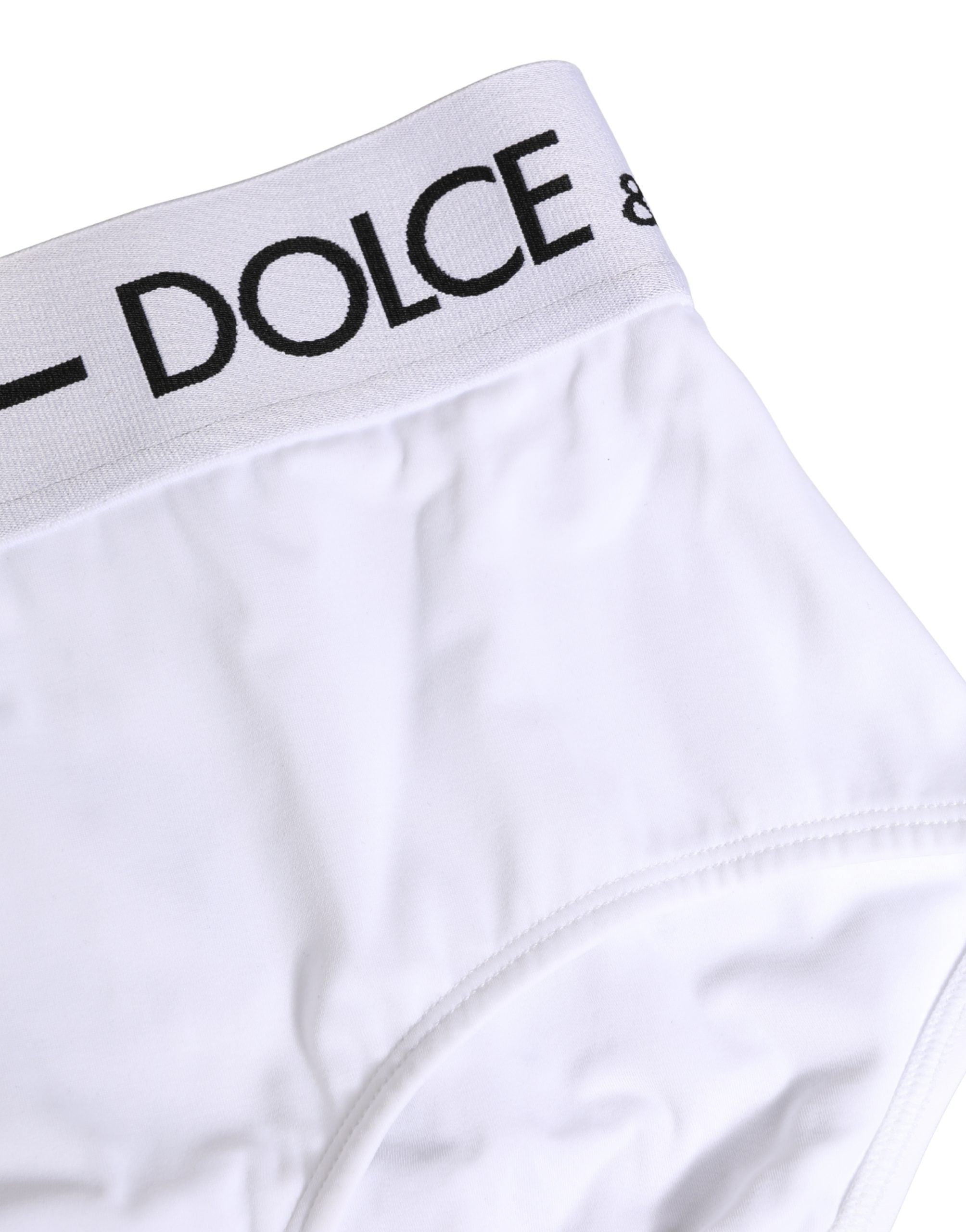 Dolce & Gabbana White Nylon Logo Waistband Panty Women's Underwear