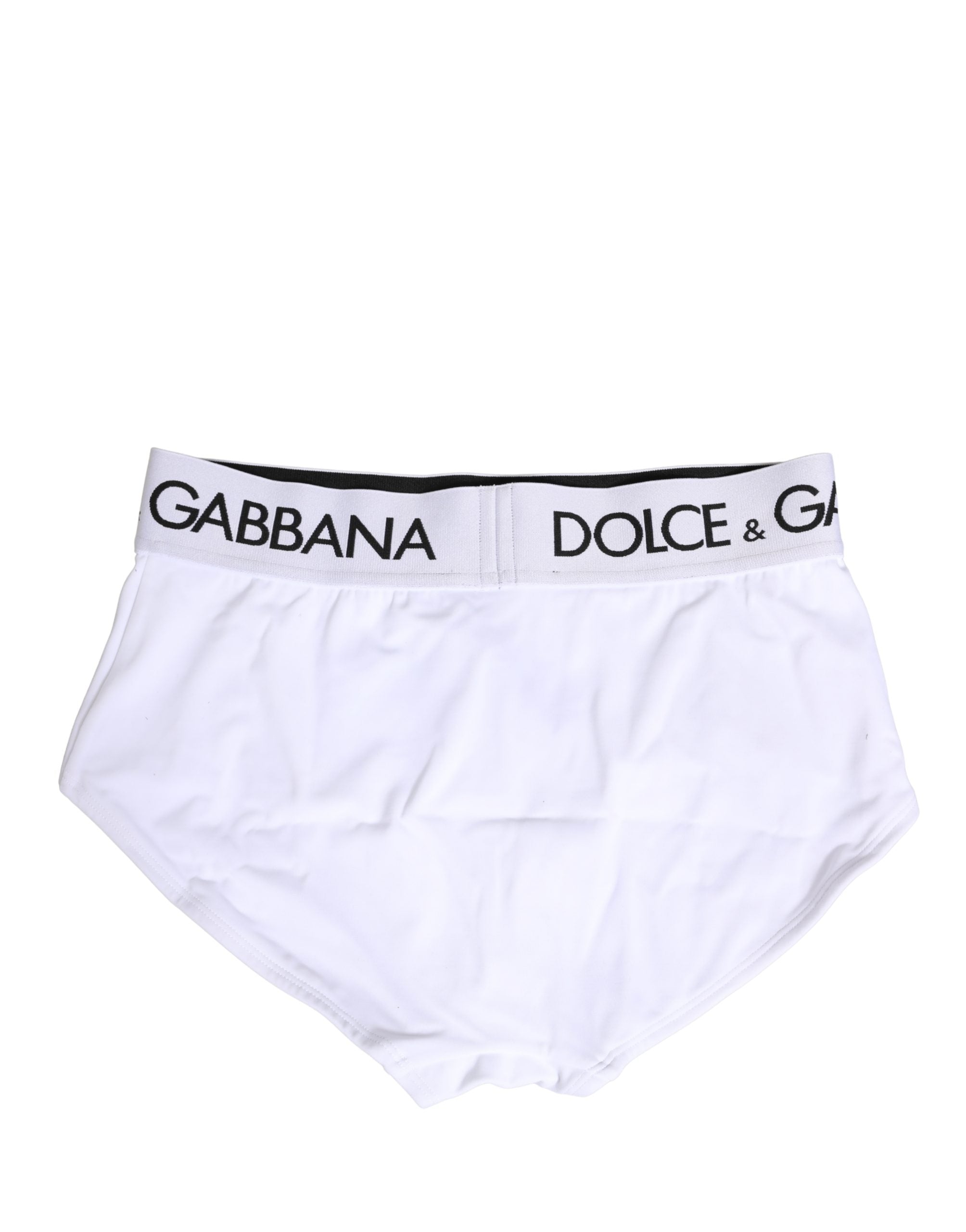 Dolce & Gabbana White Nylon Logo Waistband Panty Women's Underwear