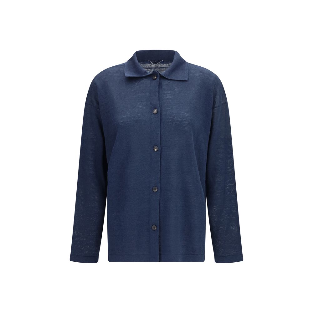 'S Max Mara Blue Linen Women's Cardigan