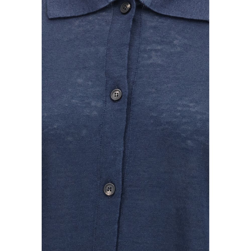 'S Max Mara Blue Linen Women's Cardigan