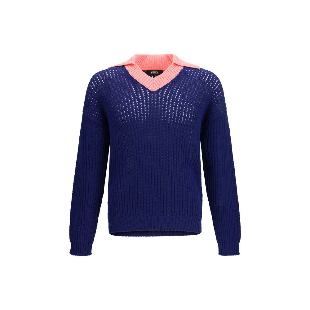 Fendi Blue Cotton Men's Sweatshirt