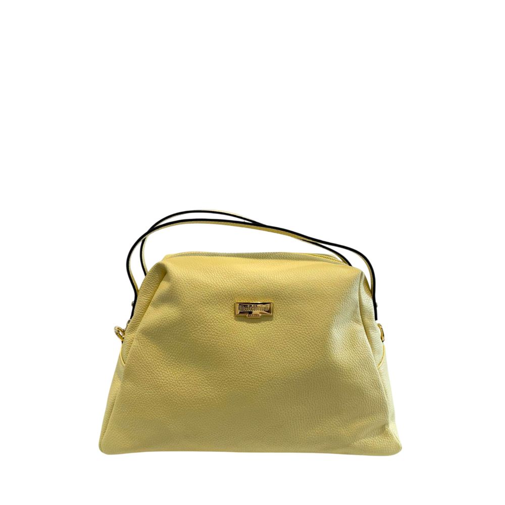 Baldinini Trend Yellow Leather Women Shoulder Women's Bag