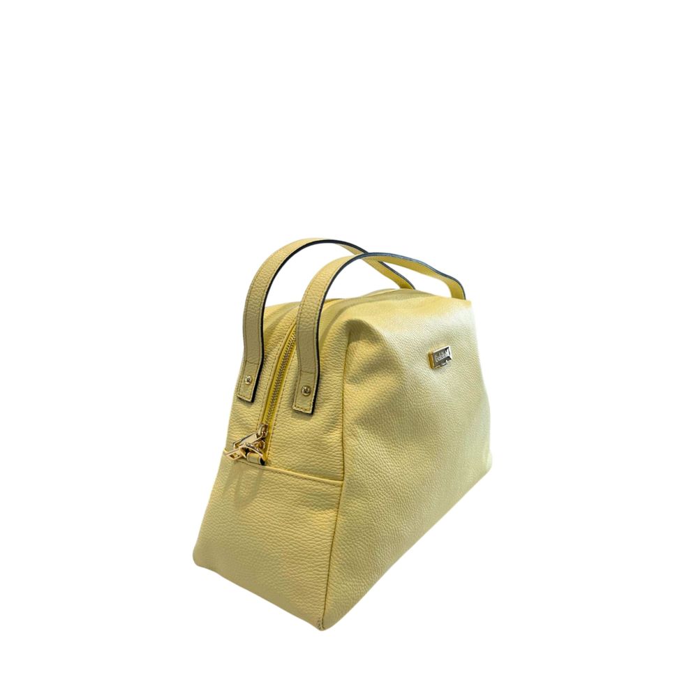 Baldinini Trend Yellow Leather Women Shoulder Women's Bag