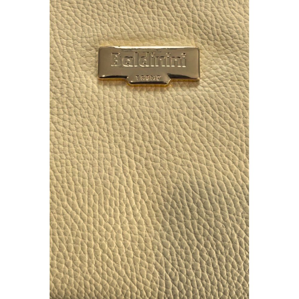 Baldinini Trend Yellow Leather Women Shoulder Women's Bag