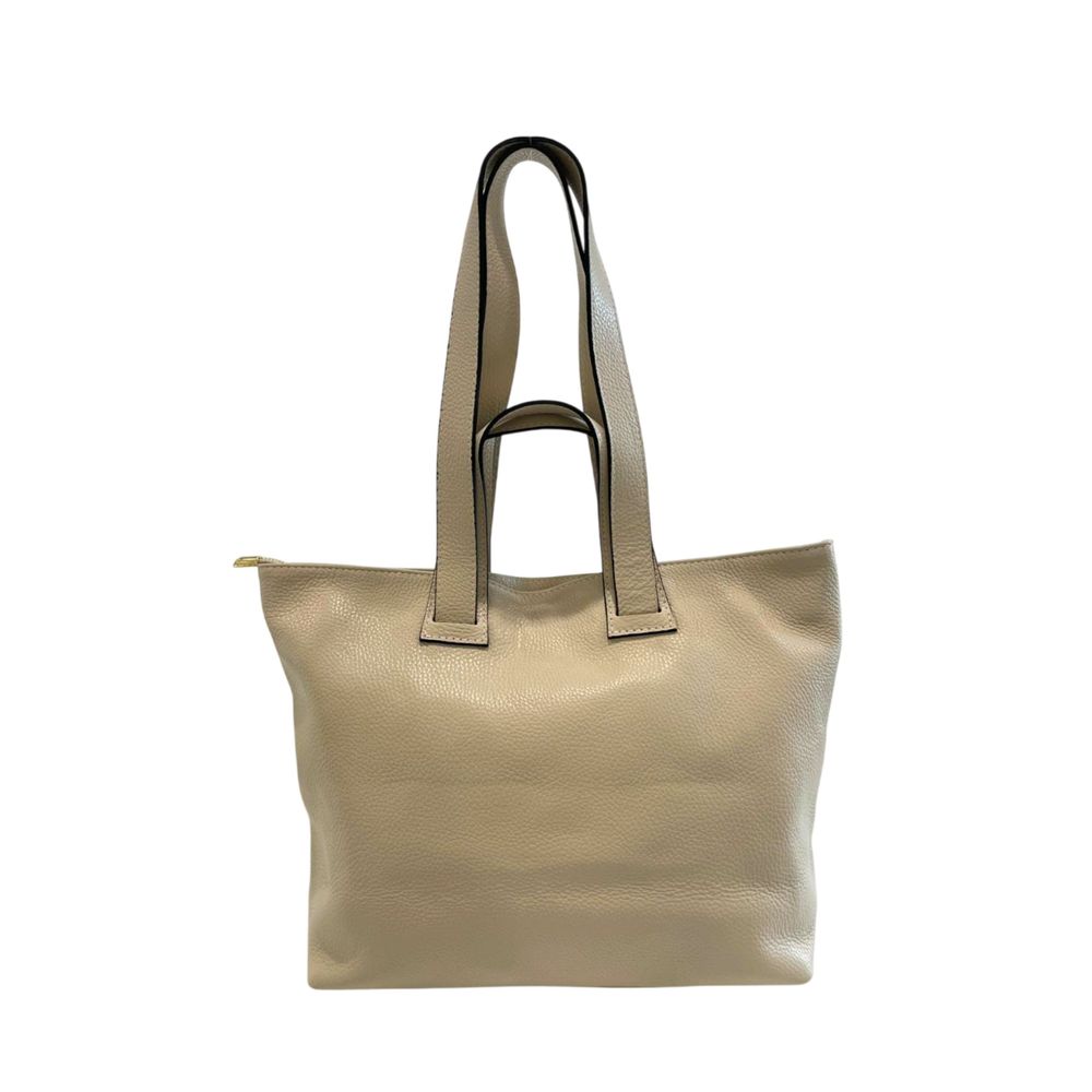 Baldinini Trend Beige Leather Women Shoulder Women's Bag